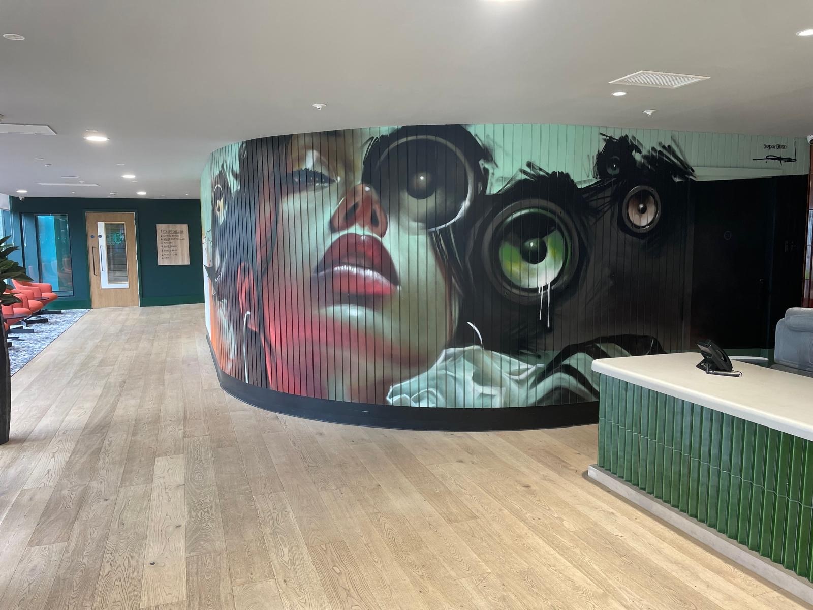 Picture showing hardwood flooring laid out by SR Flooring of Edinburgh