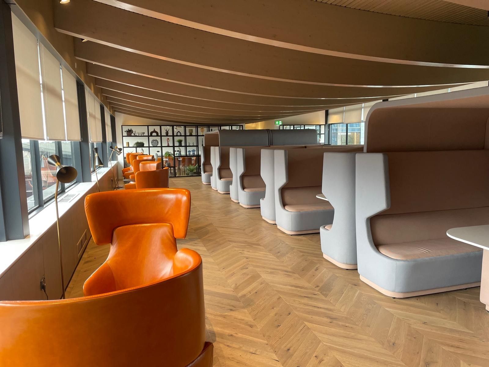 Photo of newly laid hardwood flooring in a commercial premises, performed by SR Flooring in Edinburgh